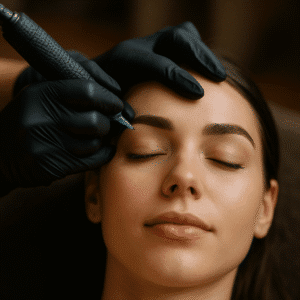Permanent makeup: innovasjon med bryn skygge-pixel – illustrasjon